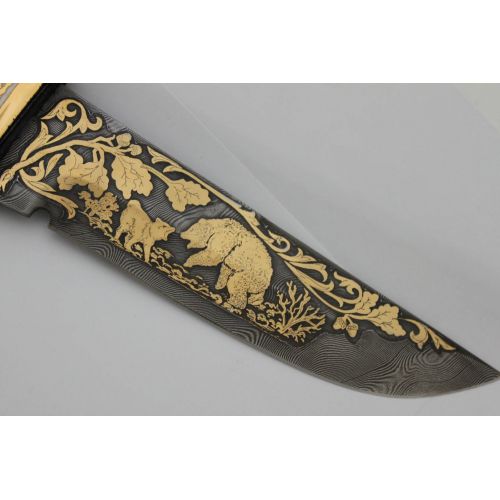 Нож украшенный «Медвежья оборона» Н8